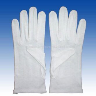 5-Finger-Handschuhe aus Baumwolltricot Gr.10